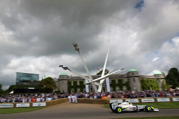 2016 Goodwood Festival of Speed Goodwood Estate, West Sussex, England. 23rd - 26th June 2016. Martin Brundle in the Brawn GP BGP001 Mercedes. World Copyright: Alastair Staley / LAT Photographic Ref: Digital Image 585A0740