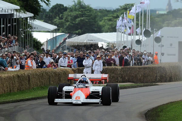 2016 Goodwood Festival of Speed Goodwood Estate, West Sussex, England. 23rd - 26th June 2016. Nyck de Vries in the McLaren MP4 / 2 TAG Porsche. World Copyright: Alastair Staley / LAT Photographic Ref: Digital Image DSC_9238