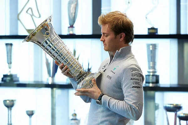 2016 Mercedes AMG F1 World Championship Celebrations. Mercedes F1, Brackley, UK Thursday 1st December 2016. F1 World Champion Nico Rosberg pays a visit to the factory with the FIA trophy