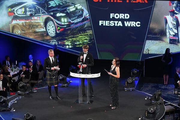 2017 Autosport Awards Grosvenor House Hotel, Park Lane, London. Sunday 3 December 2017. Malcolm Wilson accepts the Rally Car of the Year Award for the Ford Fiesta RS WRC. World Copyright: Joe Portlock / LAT Images ref: Digital Image _L5R8537