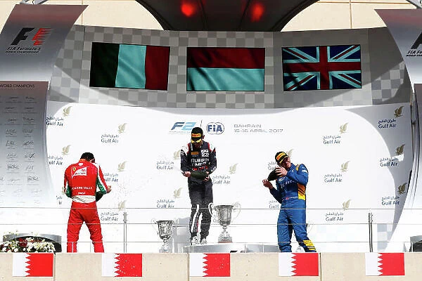 Race. 2017 FIA Formula 2 Round 1.. Bahrain International Circuit, Sakhir, Bahrain.