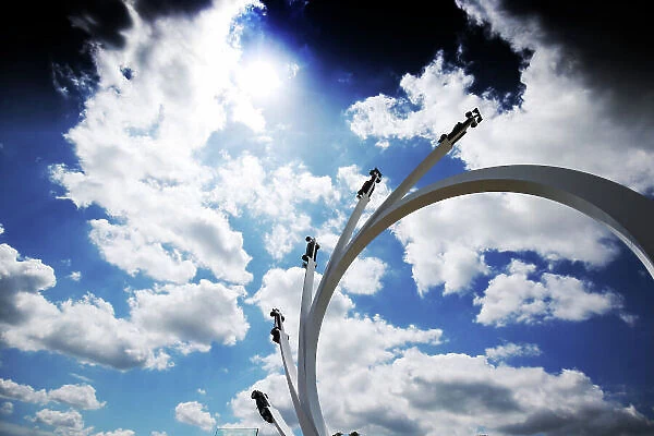 2017 Goodwood Festival of Speed. Goodwood Estate, West Sussex, England. 30th June - 2nd July 2017. Bernie Ecclestone - Centre Sculpture World Copyright : JEP / LAT Images