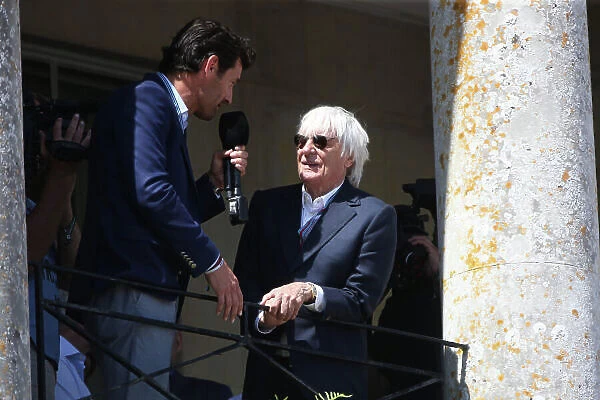 2017 Goodwood Festival of Speed. Goodwood Estate, West Sussex, England. 30th June - 2nd July 2017. Mark Webber anf Bernie Ecclestone World Copyright : JEP / LAT Images