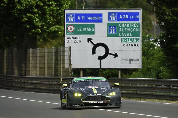 2017 Le Mans 24 Hours test day. Circuit de la Sarthe, Le Mans, France. Sunday 4 June 2017 #98 Aston Martin Racing Aston Martin Vantage: Paul Dalla Lana, Pedro Lamy