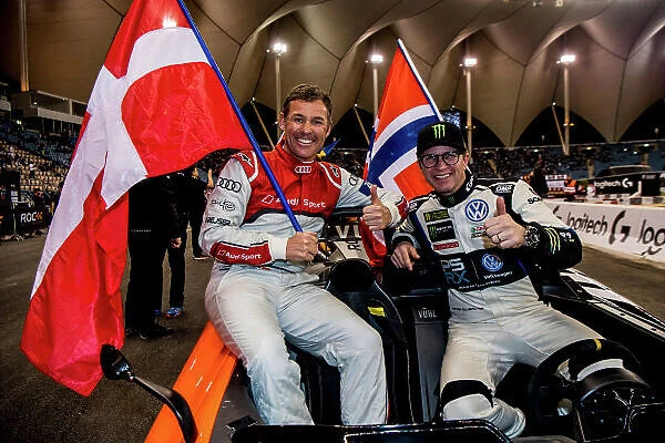 2018 Race Of Champions King Farhad Stadium, Riyadh, Abu Dhabi. Friday 2 February 2018 Tom Kristensen (DNK) and Petter Solberg (NOR) of Team Nordic. Copyright Free FOR EDITORIAL USE ONLY. Mandatory Credit: Race of Champions