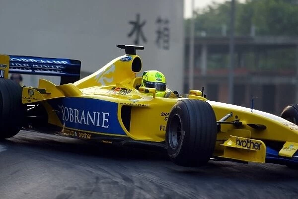 50th Macau Grand Prix: Ralph Firman demonstrates the Jordan Ford EJ13 Formula One car around the streets of Macau
