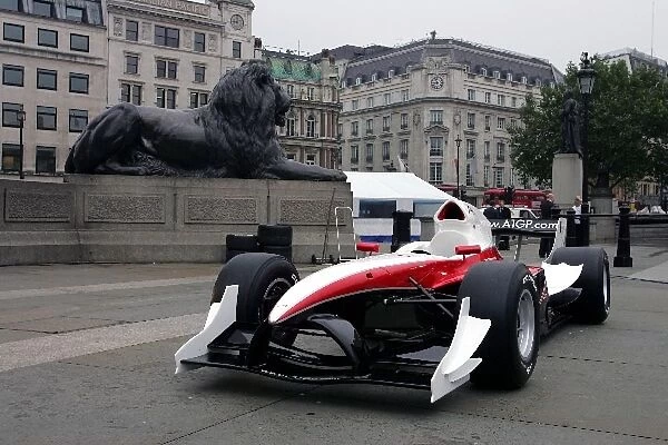 A1 Grand Prix Launch: The A1 Grand Prix car in Trafalgar Square