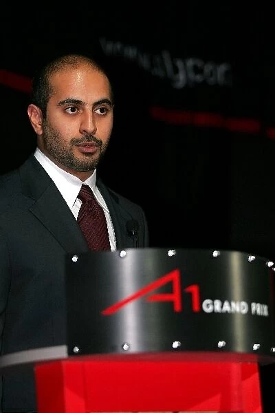 A1 Grand Prix Launch: Sheikh Maktoum Hasher Maktoum Al Maktoum CEO and President of A1 Grand Prix