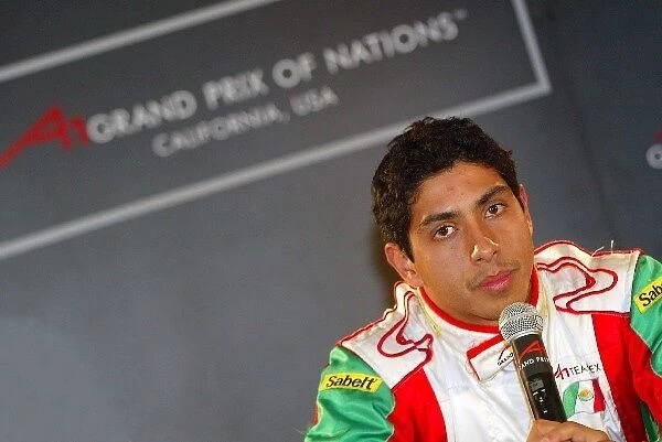 A1 Grand Prix: Salvador Duran A1 Team Mexico in the post qualifying press conference