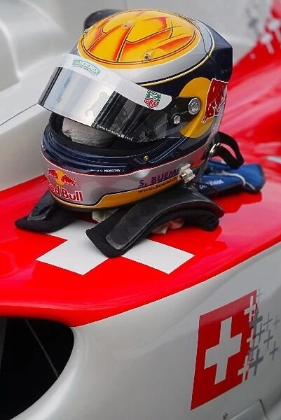 A1GP: The helmet of Sebastien Buemi A1 Team Switzerland