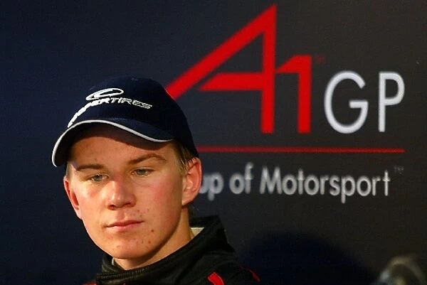 A1GP: Nico Hulkenberg A1 Team Germany in the post race press conference