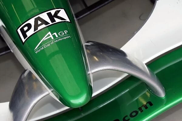 A1GP: Nose of A1 Team Pakistan: A1GP Official Testing, Day One, Silverstone, England, 28 August 2007