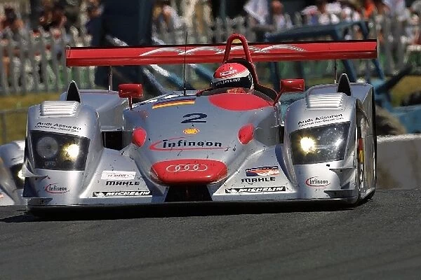 American Le Mans Series: Emanuele Pirro, second place with the Audi R8 from the Joest Audi Sport Team