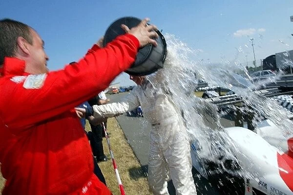 Andy Wallace (GBR) RN Motorsports cools down after his race win