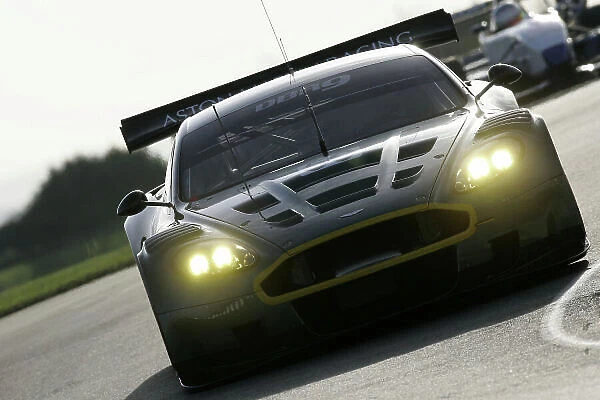 Aston Martin DBR9 Test Donington Park, England. November 11th. Darren Turner at the wheel of the new GT car. The car was later taken over by David Brabham. Action. World Copyright: Jakob Ebrey / LAT Photographic. ref: Digital Image Only