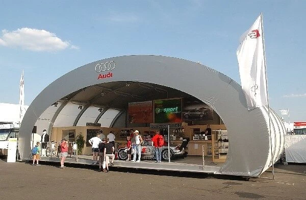 Audi collection tent. DTM Championship, Rd 4, Lausitzring, Germany. 07 June 2003