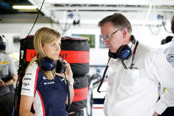 Autodromo Nazionale di Monza, Monza, Italy. 7th September 2013. Susie Wolff, Development Driver, Williams F1, with Mike O'Driscoll, Chief Executive Officer, Williams F1. World Copyright: Glenn Dunbar / LAT Photographic. ref: Digital Image _89P2010