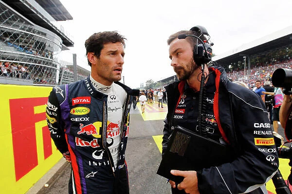 Autodromo Nazionale di Monza, Monza, Italy. 8th September 2013. Mark Webber, Red Bull Racing, on the grid. World Copyright: Alastair Staley / LAT Photographic. ref: Digital Image _A8C6719
