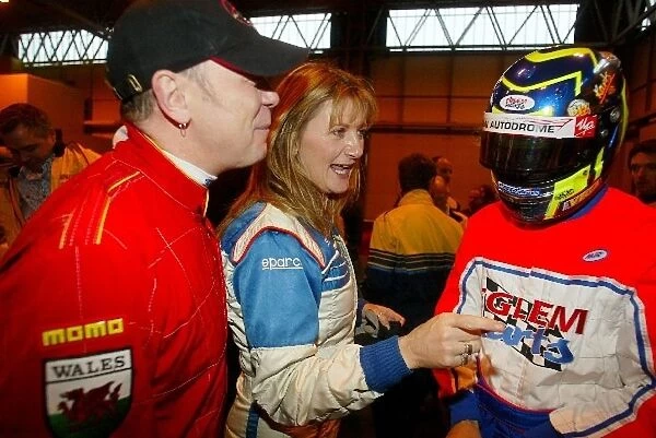 Autosport International Show 2006: Louise Goodman at the CLIC Charity Karting Event with Gareth Jones and Rick Parfitt jnr