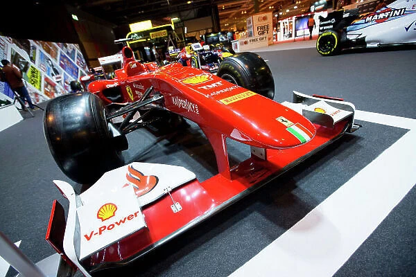 Autosport International Exhibition. National Exhibition Centre, Birmingham, UK. Thursday 14 January 2016. Ferrari F1 car on the F1 Racing stand. World Copyright: Sam Bloxham / LAT Photographic. ref: Digital Image _SBL5360