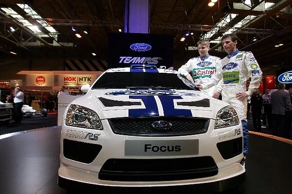 Autosport International Show: Fords 2005 drivers Toni Gardemeister and Roman Kresta unveil the Focus WRC car for the 2006 season