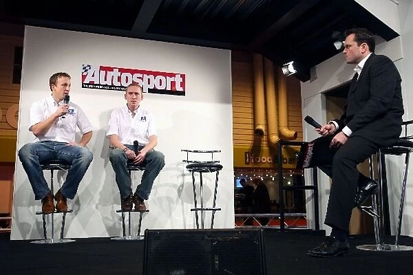 Autosport International Show: Kris Meeke  /  Paul Nagle Peugeot IRC competitors on the main stage