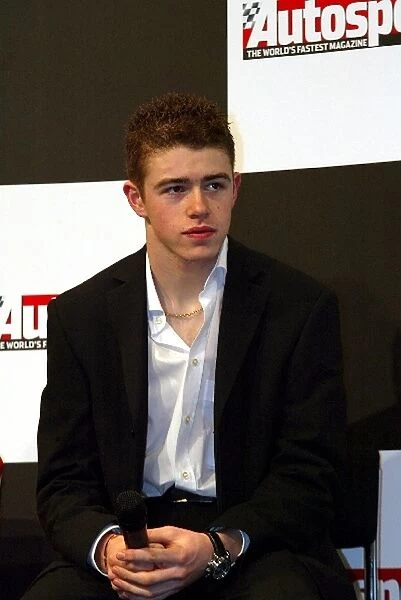 Autosport International Show: McLaren Autosport Young Driver of the Year Winner Paul di Resta on the main stage