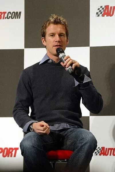 Autosport International Show: Motorcycle racer Neil Hodgson is interviewed on the Autosport Central Stage