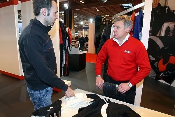 Autosport International Show: Nicky Grist Rally Co-driver on the Alpinestars stand