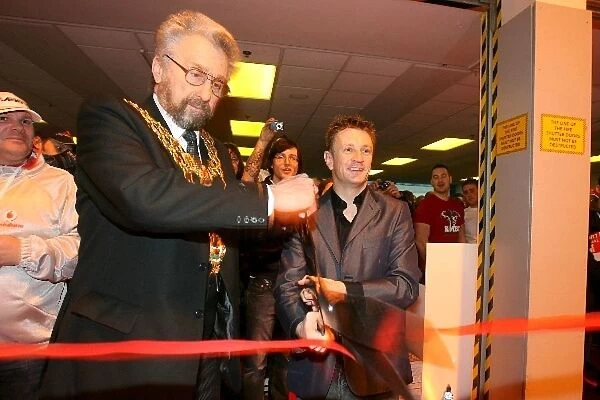 Autosport International Show: R-L: Allan McNish, Audi, and the Lord Mayor helped to open Sundays show to the public