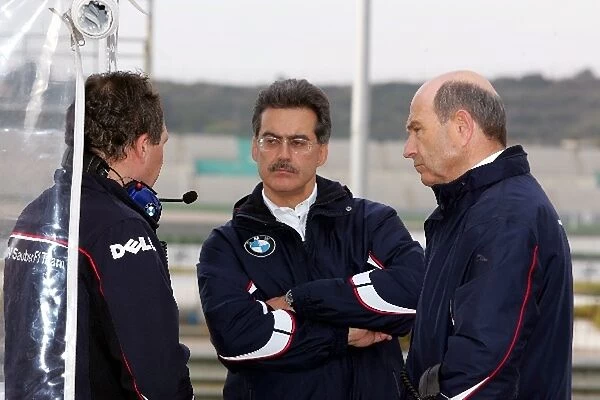 BMW Sauber F1. 07 First Run: Willy Rampf BMW Sauber Technical Director, Dr Mario Theissen BMW Sauber F1 Team Principal and Peter Sauber BMW Sauber
