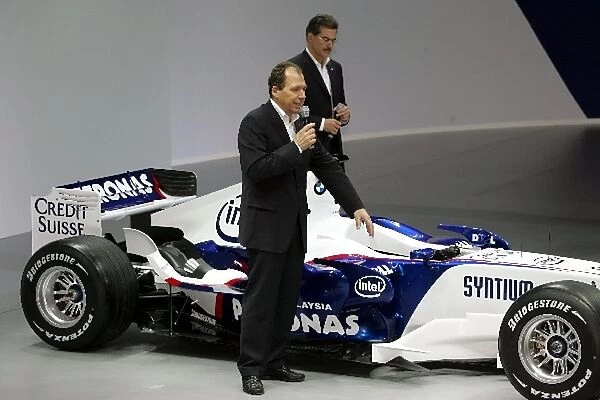 BMW Sauber F1. 07 Launch: Willy Rampf BMW Sauber Technical Director and Dr Mario Theissen BMW Sauber F1 Team Principal talk about the car
