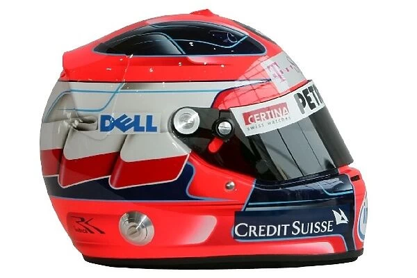 BMW Sauber F1.08 Launch: The helmet of Robert Kubica