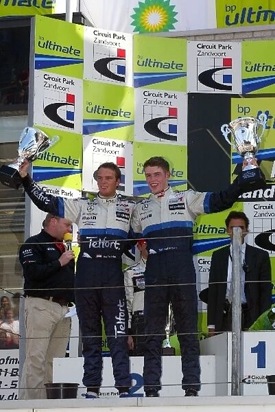 BP Ultimate Masters of F3: The podium - Giedo van der Garde ASM F3 2nd and Paul Di Resta ASM F3 1st