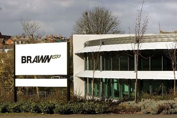 Brawn GP Factory: The Brawn GP factory and sign