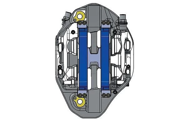 Brembo brake caliper: MOTORSPORT IMAGES: Brembo brake caliper