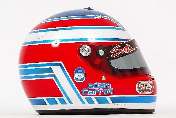 British Formula Three Championship: The helmet of Adam Carroll P1 Motorsport