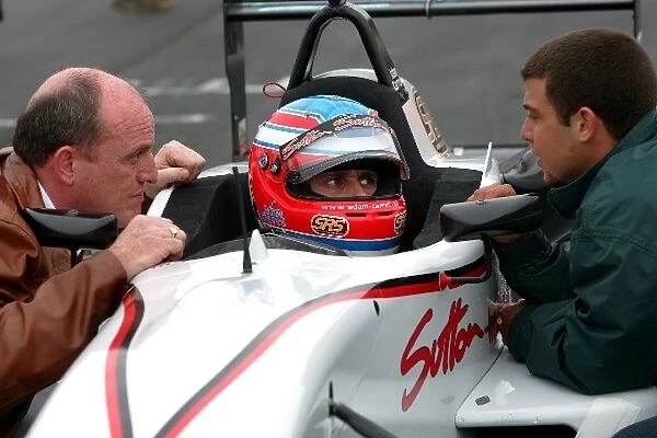 British Formula Three Championship: John Sweeny and Ernesto Viso with Adam Carroll P1 Motorsport