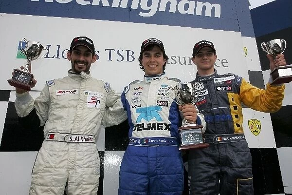 British Formula Three Championship: Race 2 National Class Podium: Salman Al Khalifa T-Sport Dallara Mugen Honda; Sergio Perez T-Sport Dallara