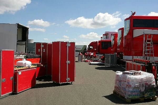 British Grand Prix Cleanup: The Ferrari F1 team clean up