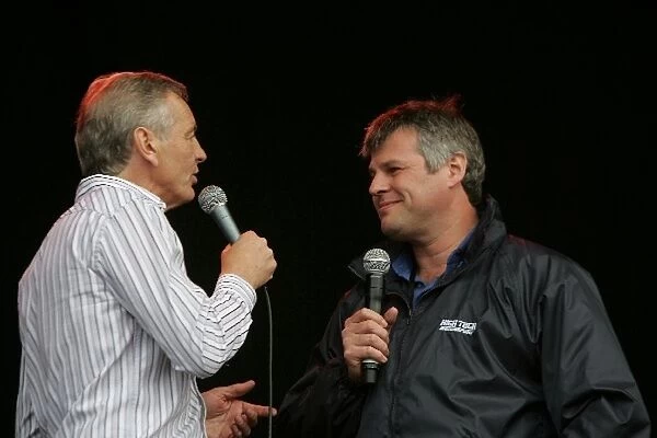 British Grand Prix Party: L-R: Tony Jardine with Tim Harvey