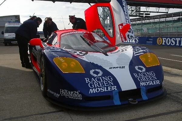 British GT Media Day: The Eclipse Motorsport Mosler MT900R is prepared in the pit lane