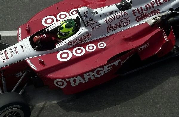 Bruno Junqueira, (BRZ), Toyota  /  Lola, during morning practice for the Molson Indy Vancouver. Concord Pacific Place, Vancouver, B. C. Can. 28 July, 2002