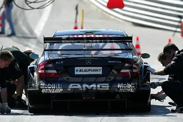 The car of Marcel F├ñssler (CHE), AMG-Mercedes, Mercedes-Benz CLK-DTM, in the pits