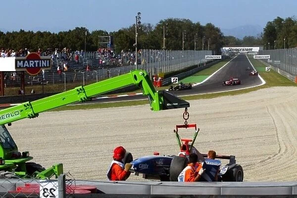 GP2. The car of Timo Glock (GER) iSport International is carried away.