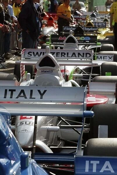 A1GP. Cars in Parc ferme.. A1GP, Rd1, Qualifying Day