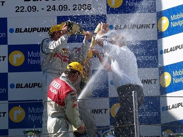 DTM. Champagne on the podium.. DTM, Rd8, Barcelona, Spain, 22-24 September 2006.