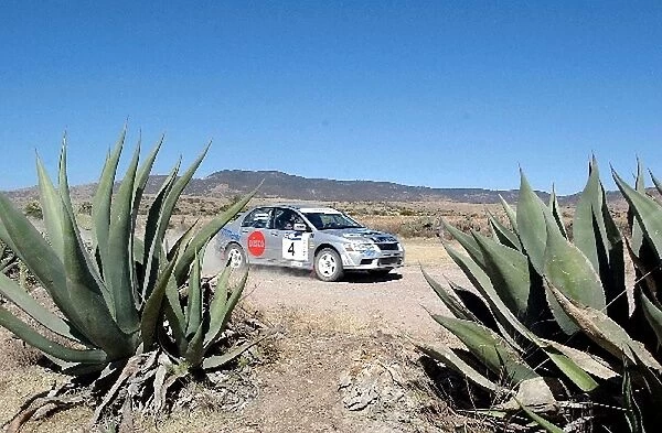 Corona Rally Mexico: Rally winner Marcos Ligato passes some cactus