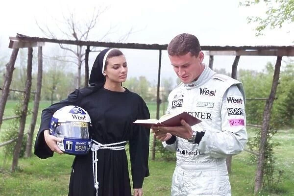 David Coulthard meets with an Italian Nun