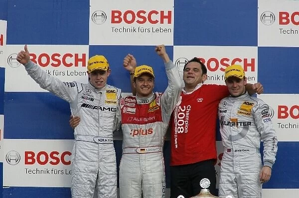 DTM: 1st & 2008 Champion: Timo Scheider Audi Sport Team Abt GW: plus  /  Top Service Audi A4 DTM, centre